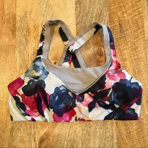 Lululemon On Your Way Inky Floral Sports Bra 10
